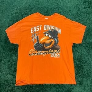 2014 Orange Baltimore Orioles Division Champs HUGE Graphic Sz XL